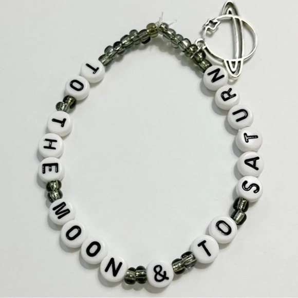 Taylor Swift Eras Tour Friendship Bracelet To The Moon And To Saturn with Charm - Picture 1 of 2